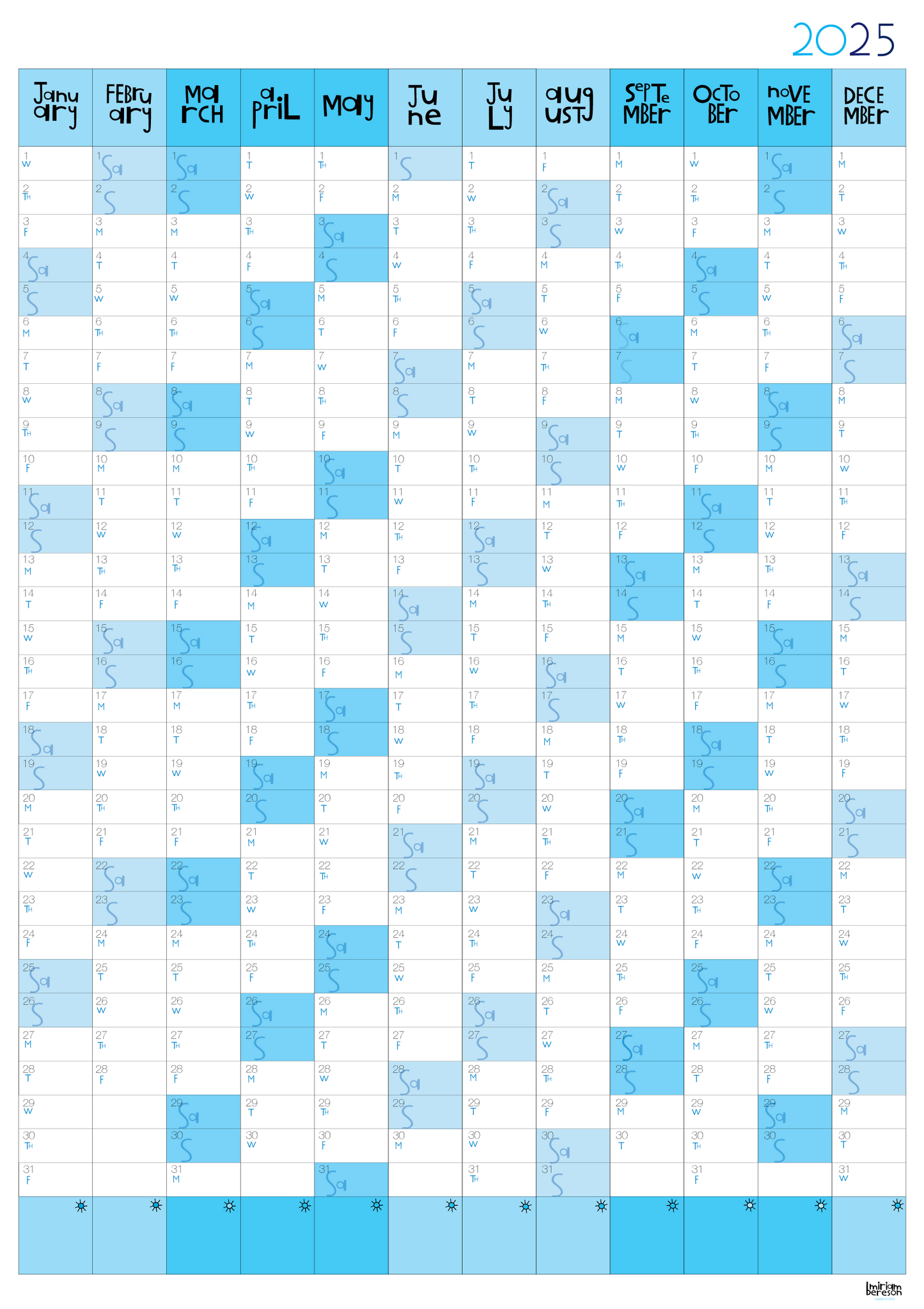 Yearly Planner - Portrait Format