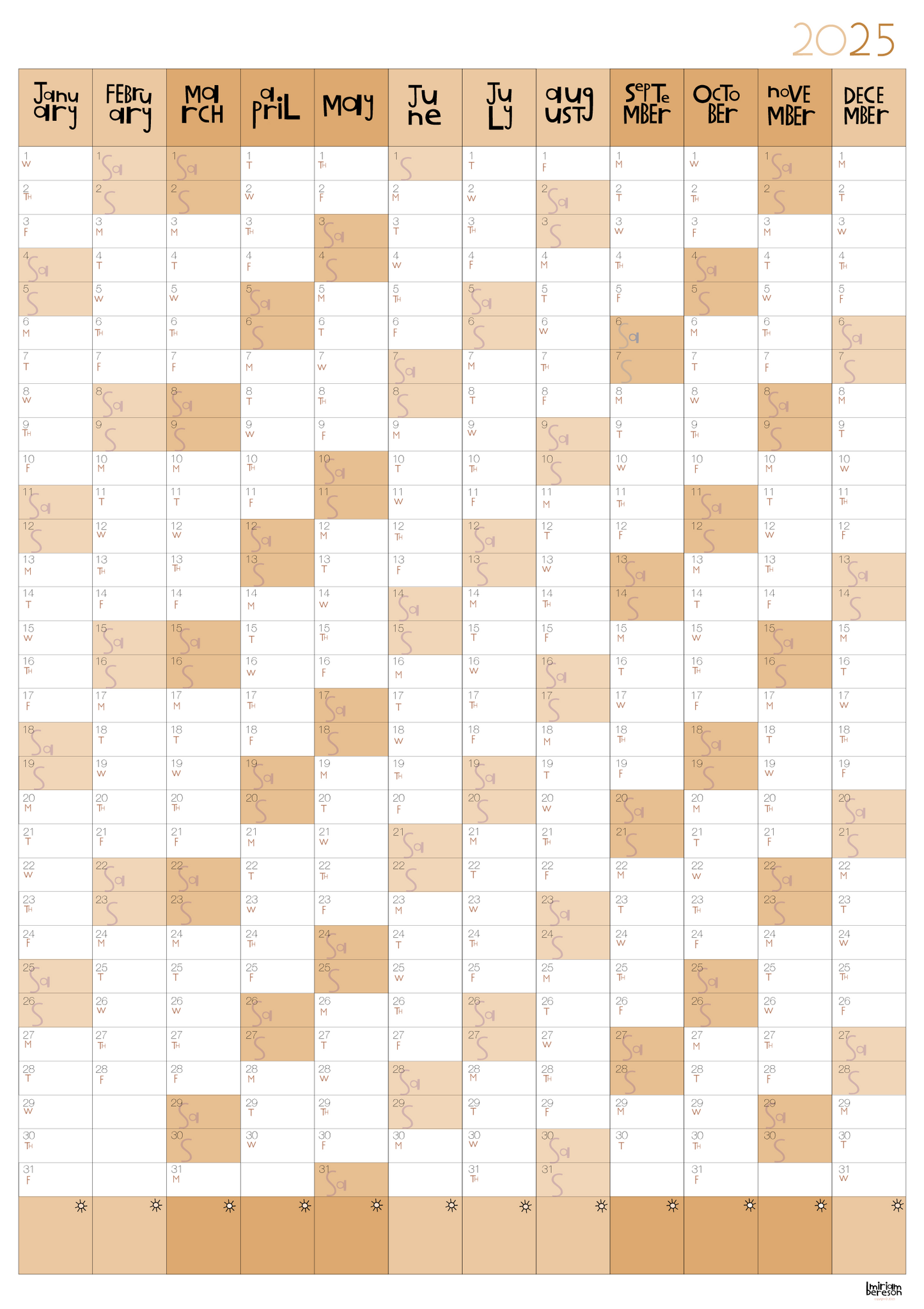 Yearly Planner - Portrait Format