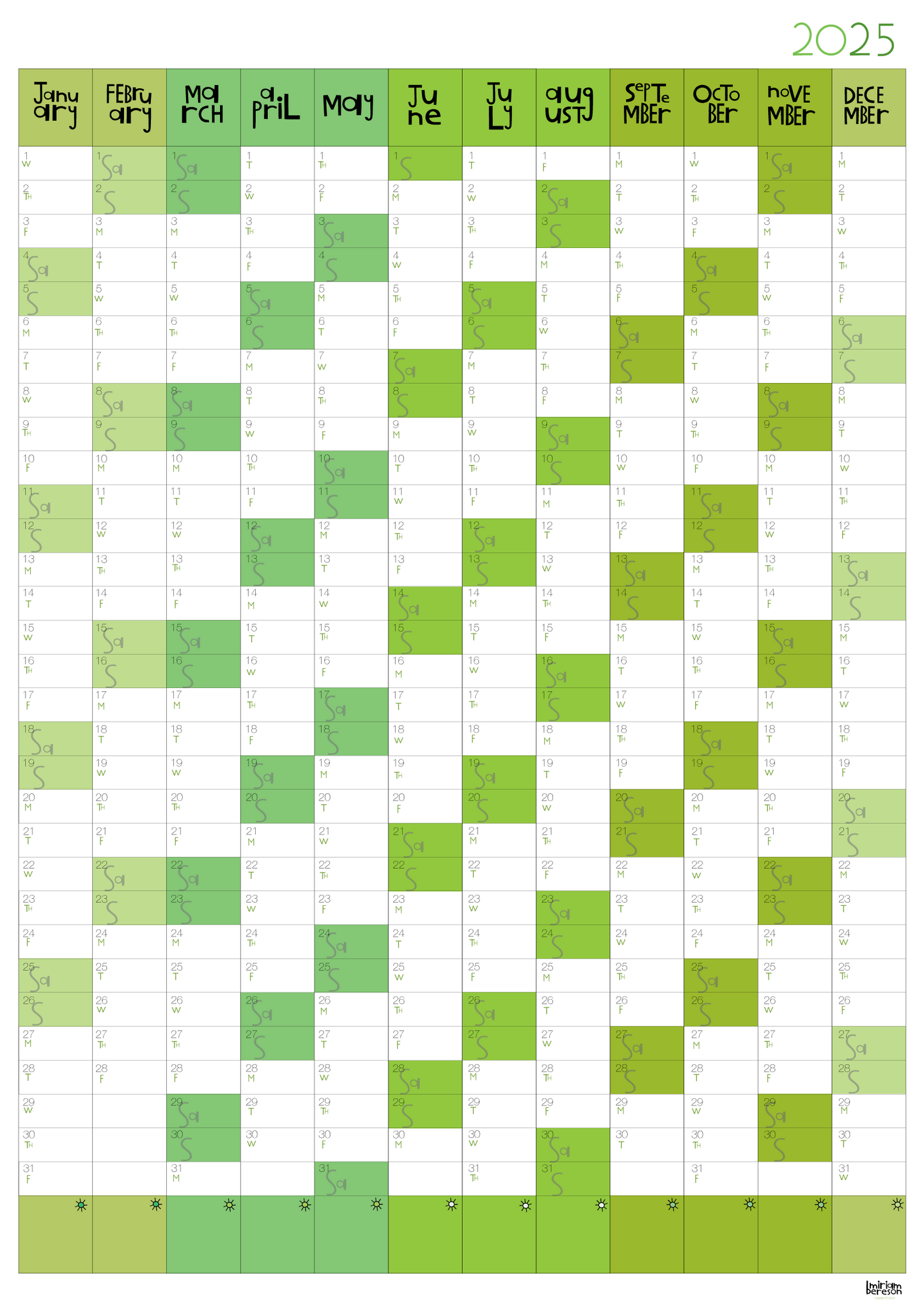 Yearly Planner - Portrait Format