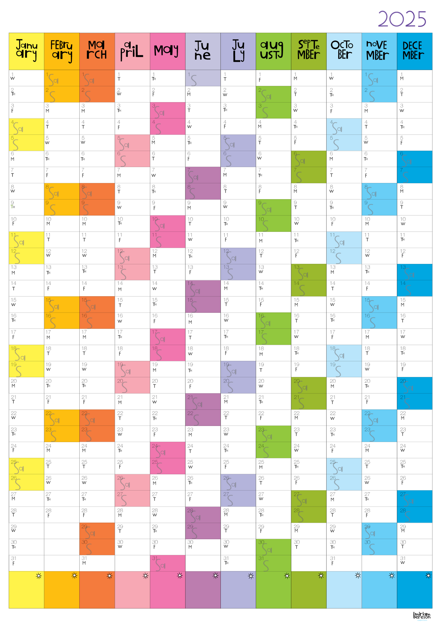 Yearly Planner - Portrait Format