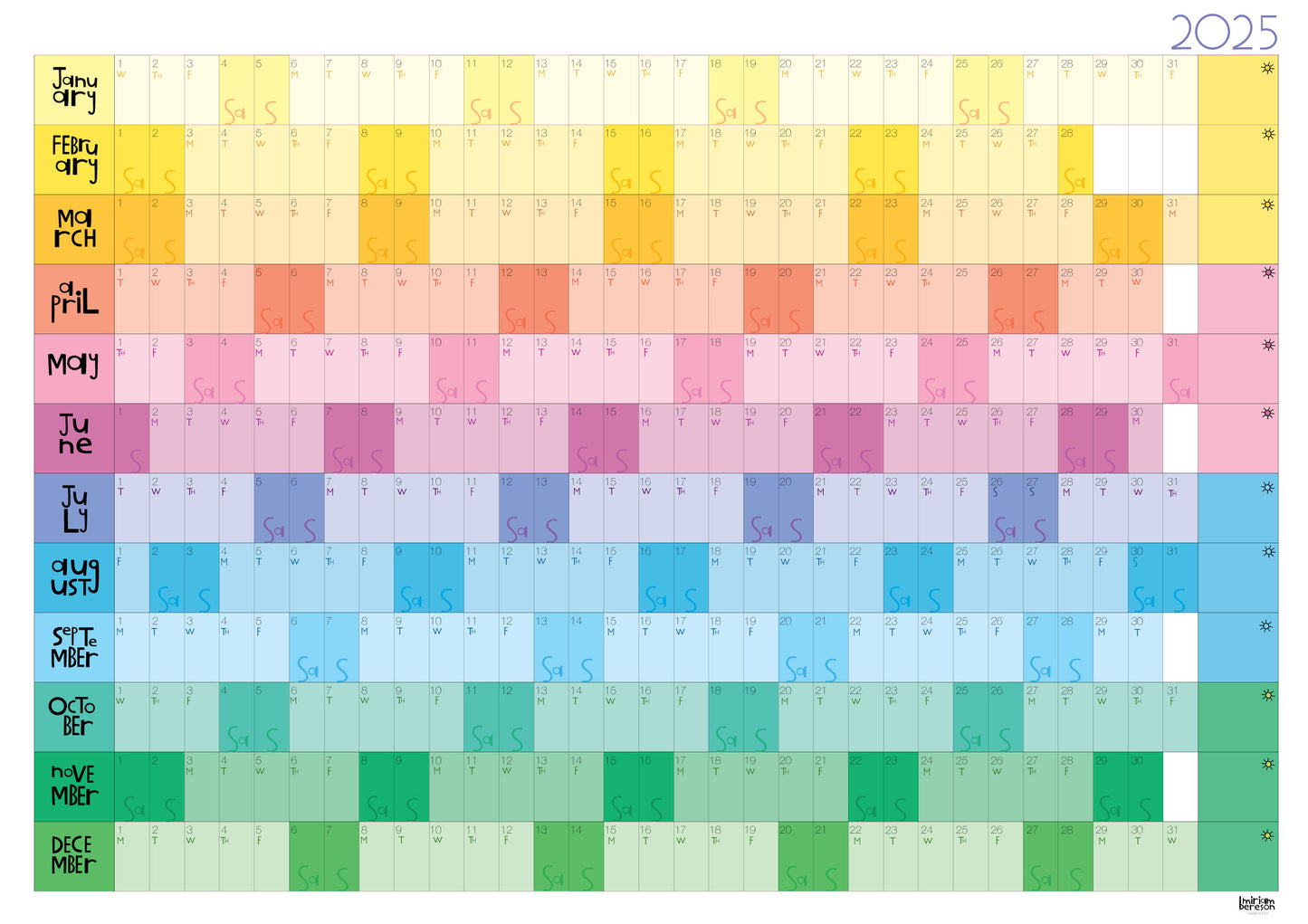 Yearly Planner - Landscape Format