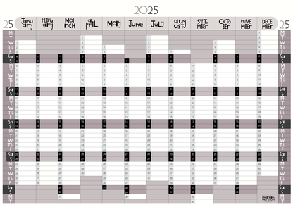 Yearly Planner -   Landscape Format