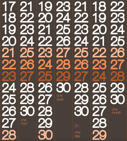 Visual Mini Calendar 250mm x 500mm