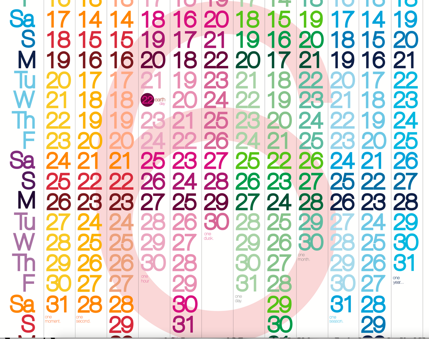 Visual Calendar 415mm x 870mm
