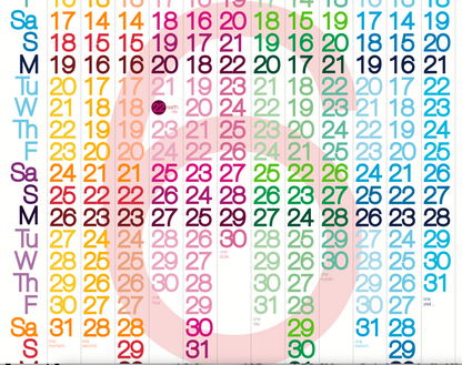 Visual Calendar 415mm x 870mm