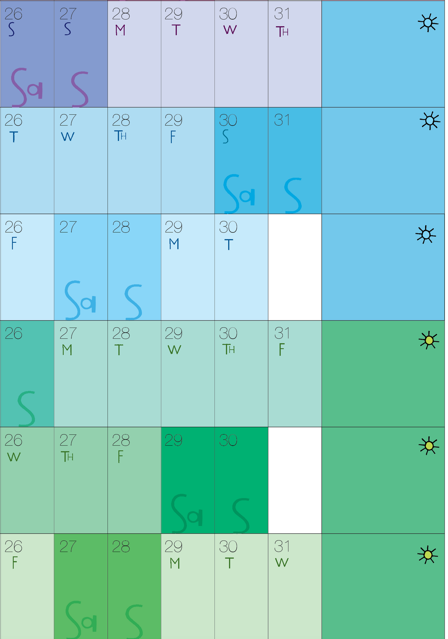 Yearly Planner - Landscape Format