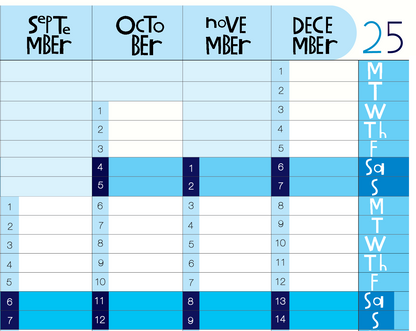 Yearly Planner -   Landscape Format