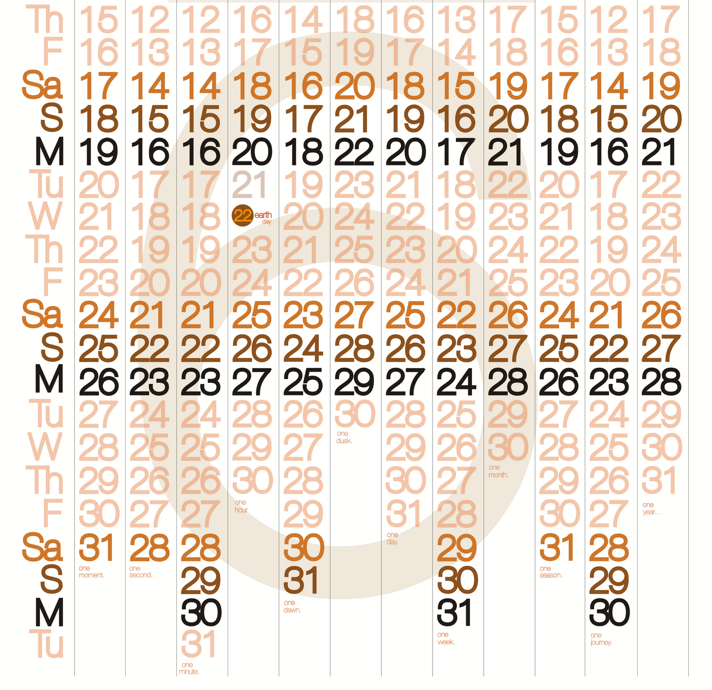 Visual Calendar 415mm x 870mm