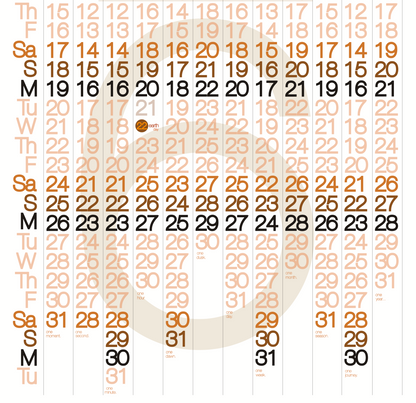 Visual Calendar 415mm x 870mm