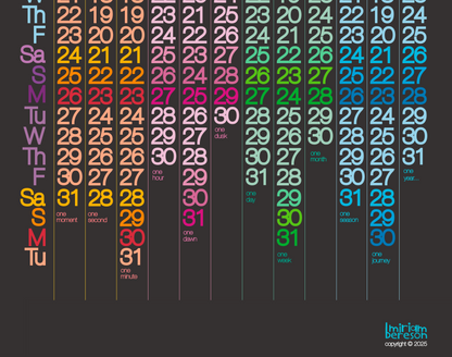 Visual Mini Calendar 250mm x 500mm